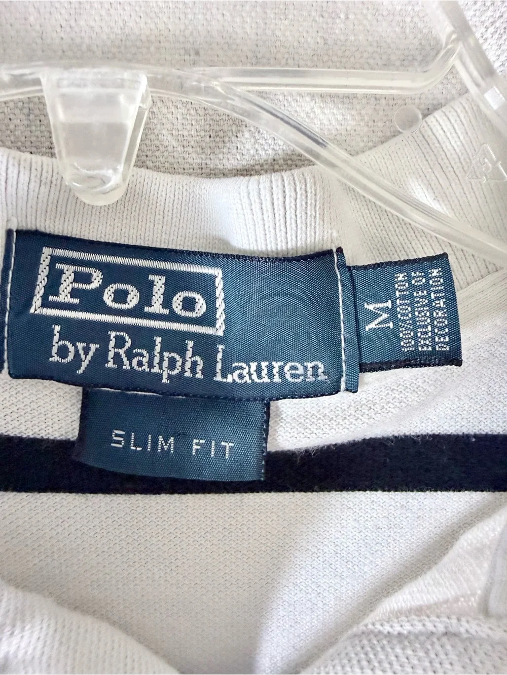 Polo by Ralph Lauren White & Black Striped Classic Polo Shirt